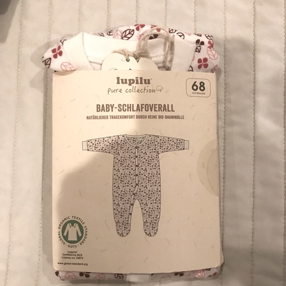 Lupilu Pure Collection floral cotton snap onesie - Picture 1 of 5